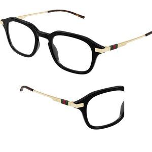 New unisex Gucci GG1891O  eyeglasses  black and gold Authentic